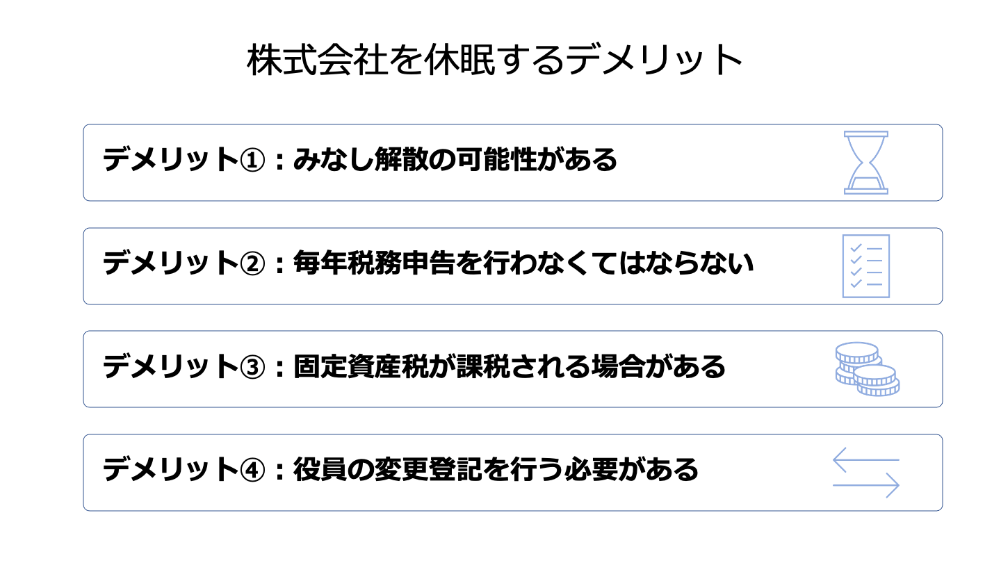株式 会社 休眠 デメリット