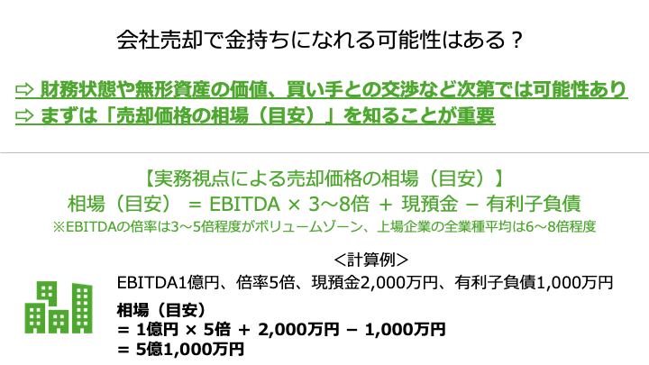 会社売却で金持ちになれる可能性