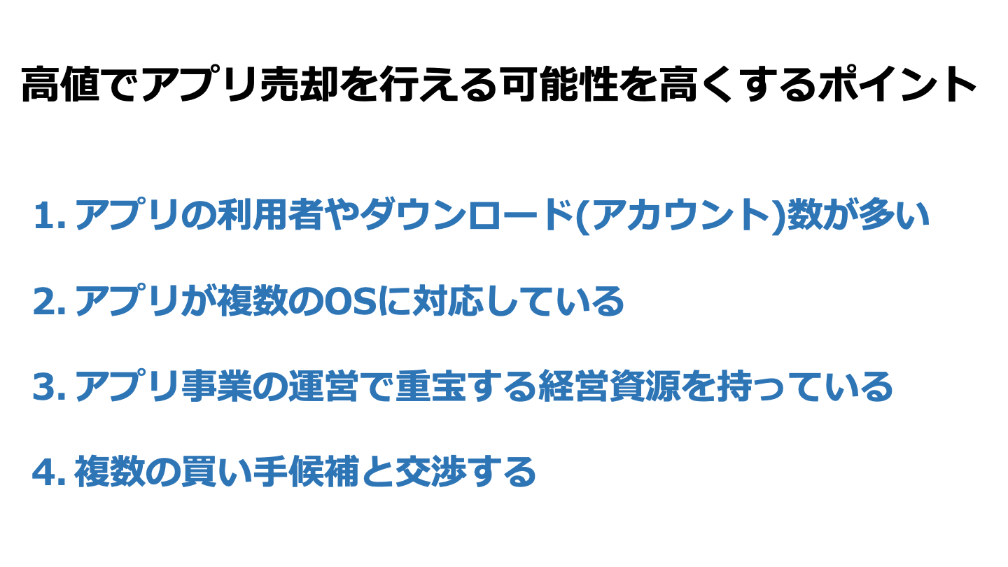 アプリ 売却 ポイント