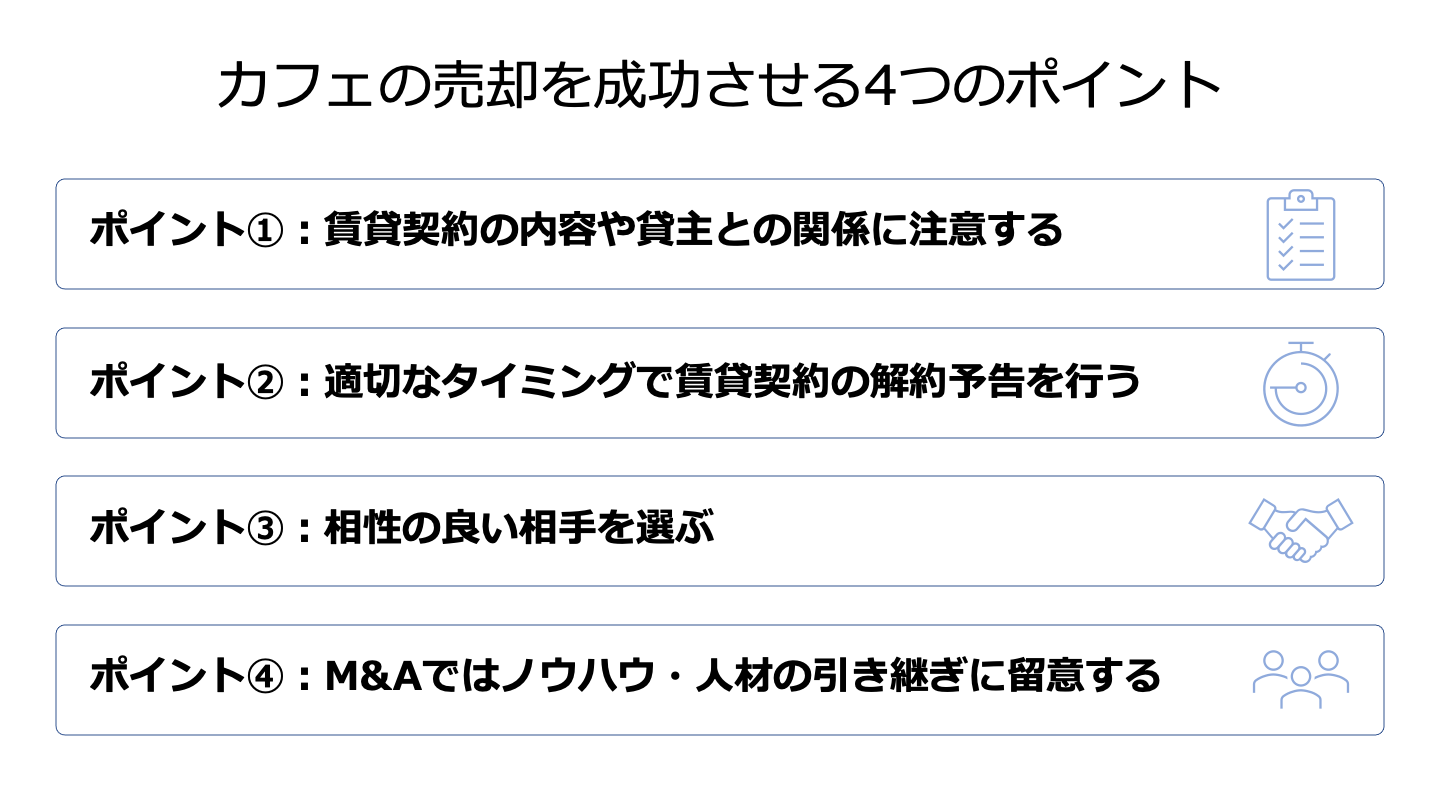 カフェ 売却 成功のポイント