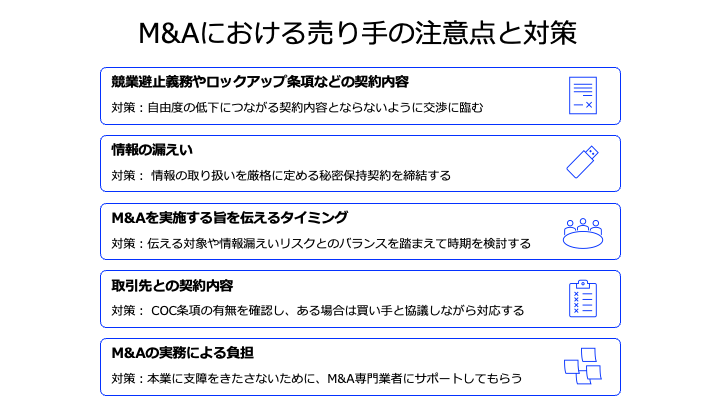 M&Aにおける売り手の注意点